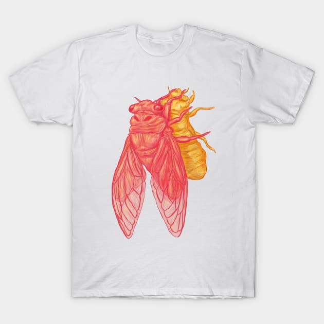 Pink Cicada T-Shirt by Jewelia